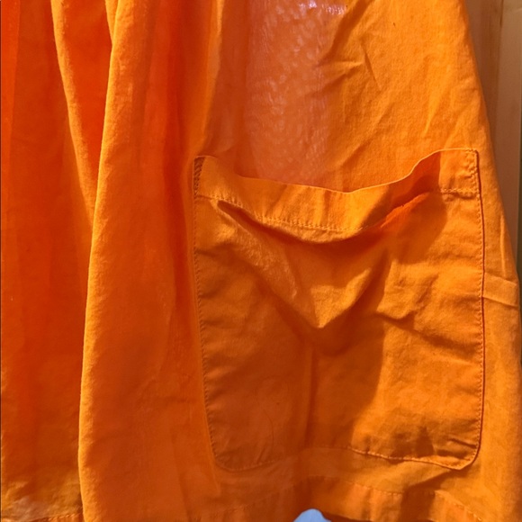 French Connection Bright Orange Ruffle Top - Picture 5 of 6